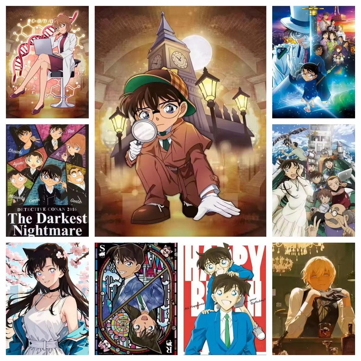 Photo Mosaic Print - Diamond Painting Detective Conan Japanese Anime
