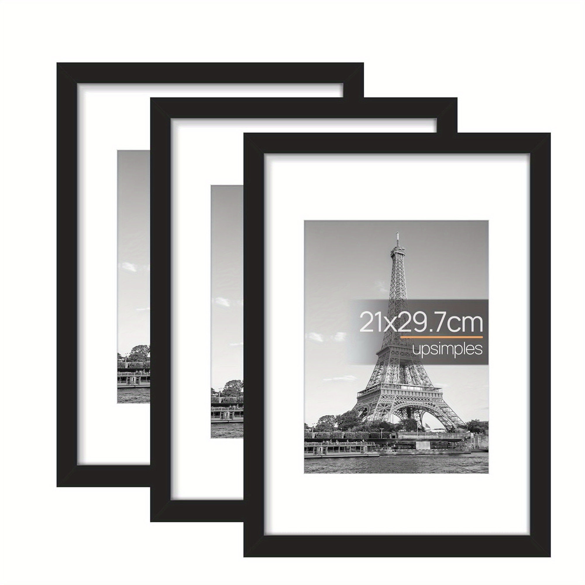 Engraved Wood Frame - 3pcs Wooden Photo Frames for Picture