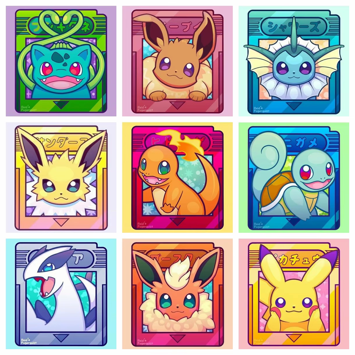 Photo Mosaic Print - Cute Cartoon Kawaii Pikachu Anime Pokemon