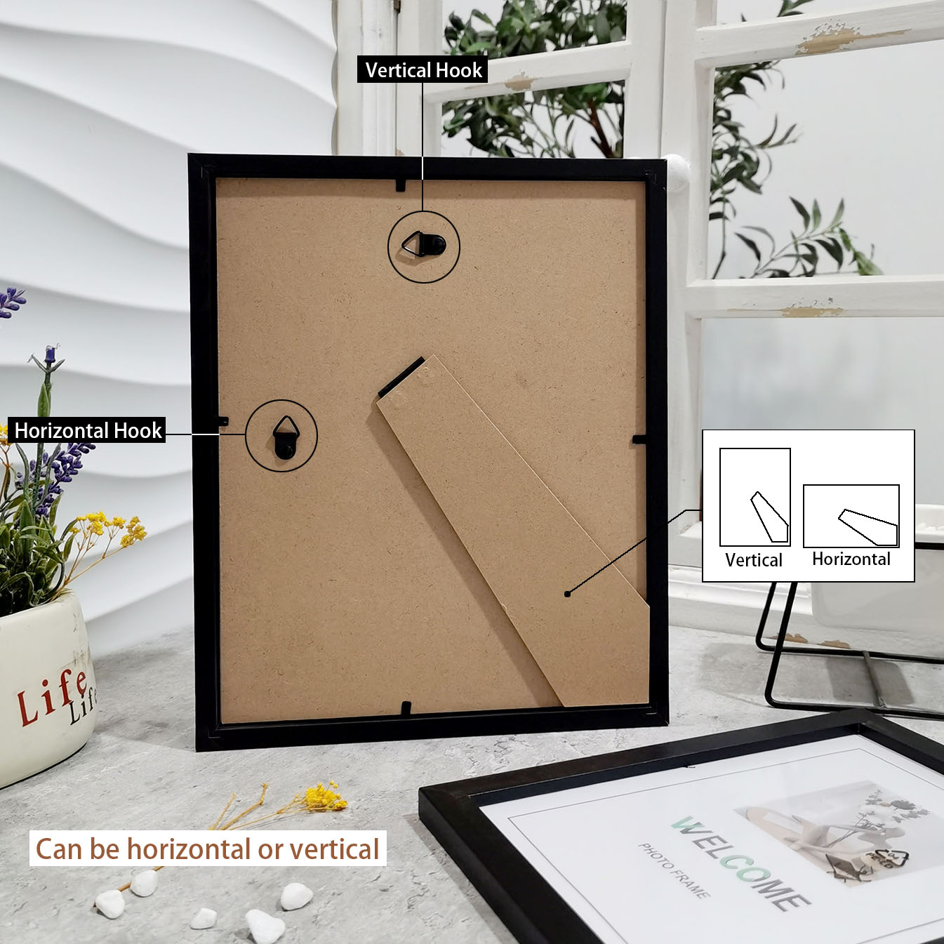 4 Pcs Wood Photo Frames Set, C - Engraved Wood Frame review and price
