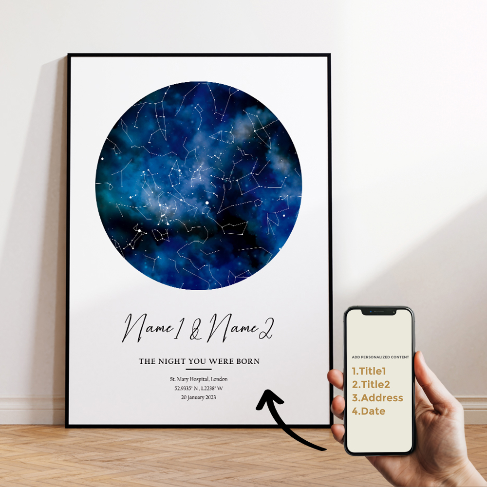 Modern Custom Personalized Nig - Custom Star Map review and price