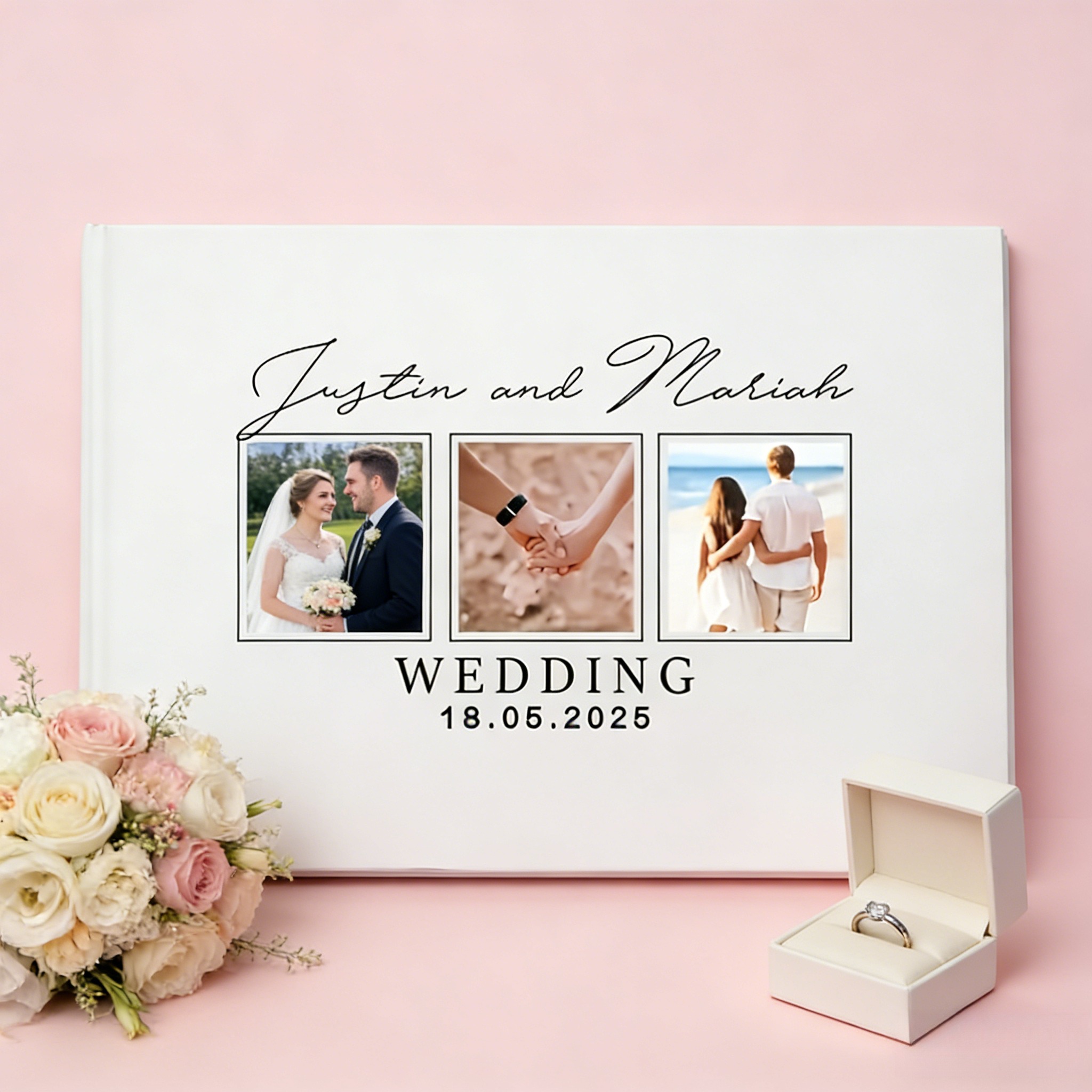 A Custom Wedding Guest Book -  - Custom Photo Book review and price